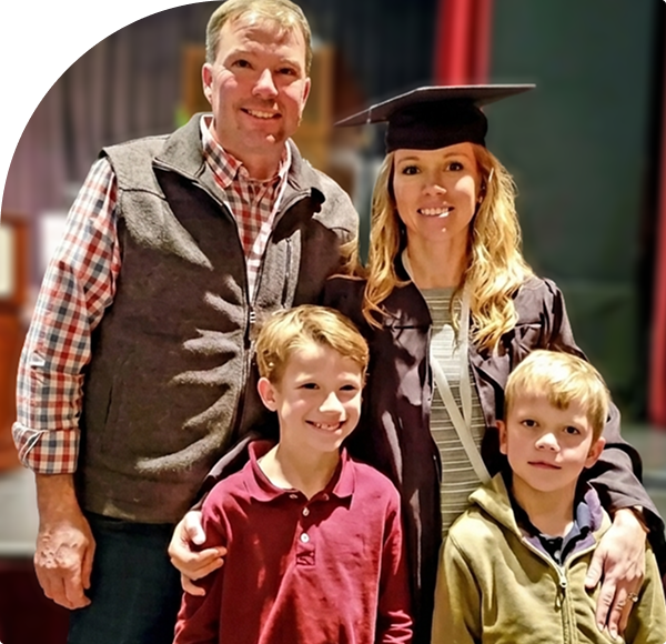 family with graduation